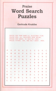 Praise Word Search Puzzles by Gertrude Knabbe Praise Word Search Puzzles